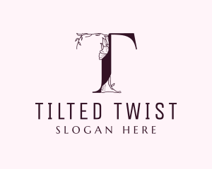 Floral Letter T logo design