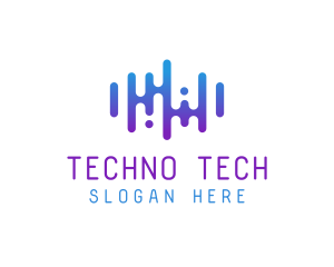 Techno - DJ Sound Wave logo design