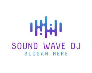 Dj - DJ Sound Wave logo design