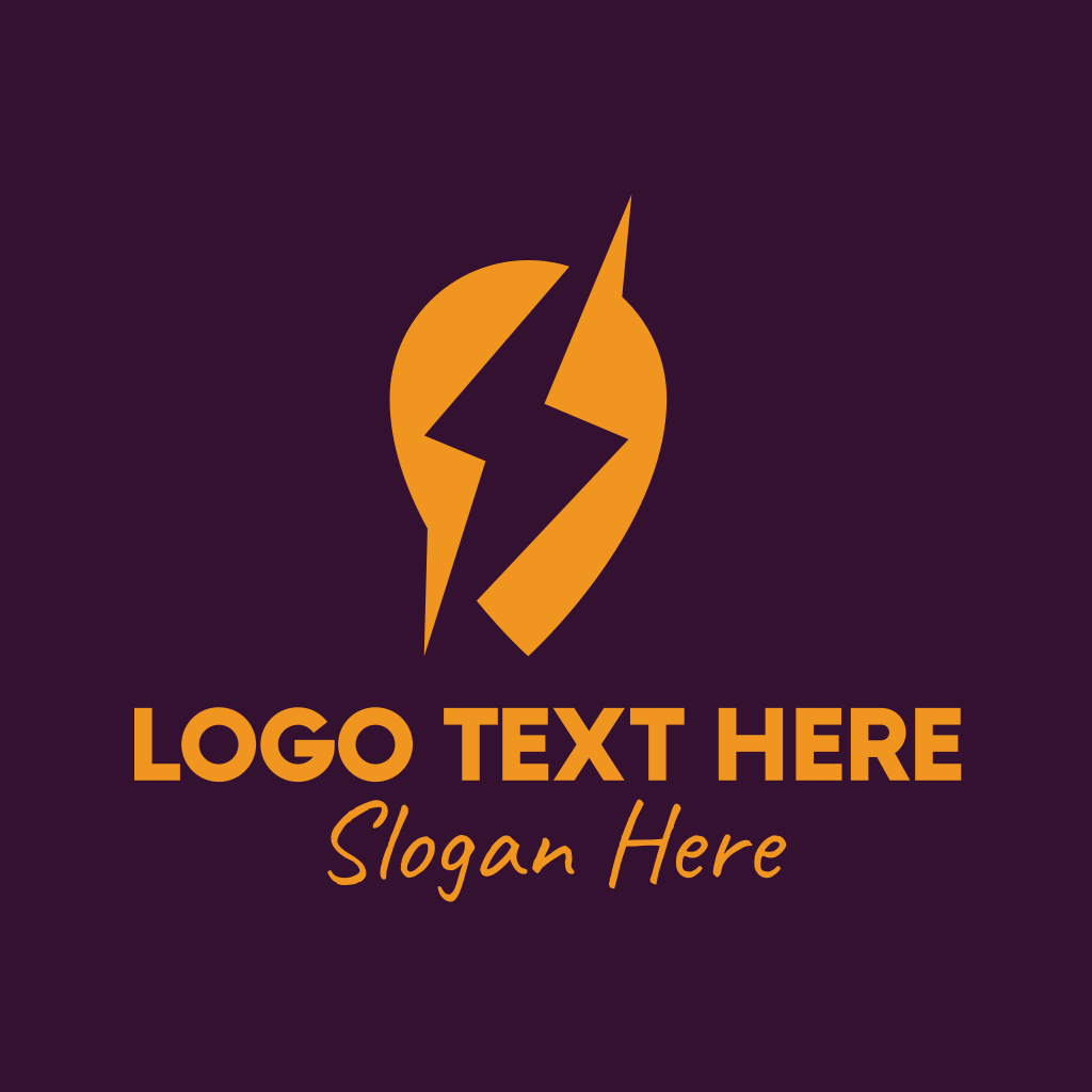 Energy Lightning Pin Logo | BrandCrowd Logo Maker