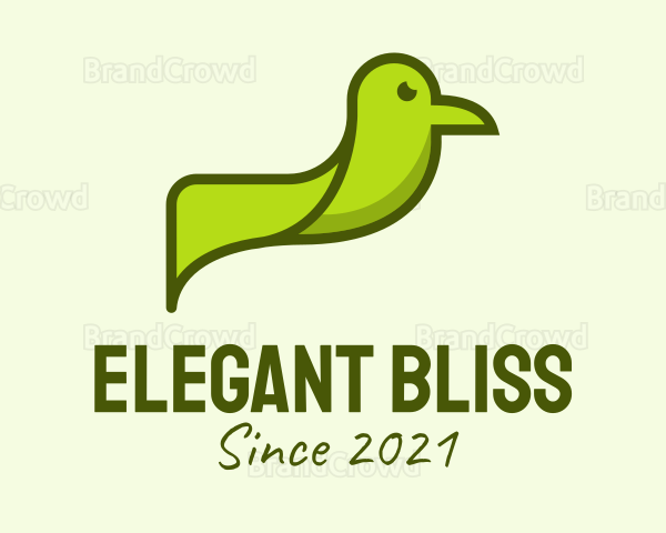 Green Bird Animal Logo