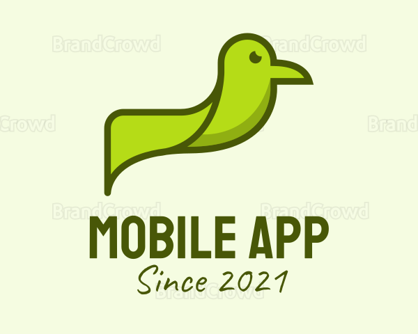 Green Bird Animal Logo