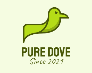 Green Bird Animal  logo design