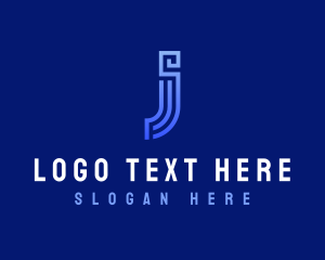 Monogram - Digital Tech Business logo design