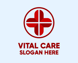Red Medical Cross logo design