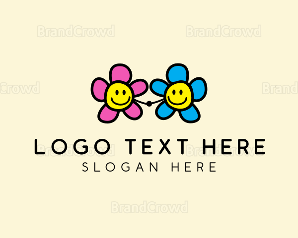 Bloom Friendly Flower Logo