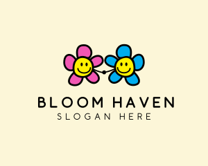 Bloom Friendly Flower  logo design