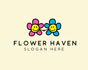 Bloom Friendly Flower  logo design