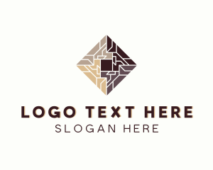 Linoleum - Floor Tile Pattern logo design
