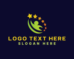 Human - Star Leader Leadership logo design