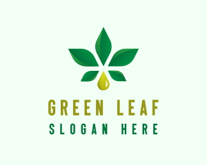 Cannabis Oil Leaf logo design