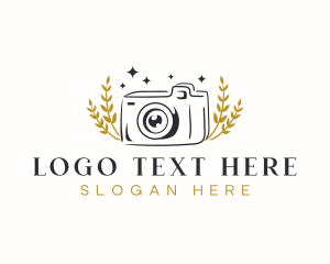Monoline - Camera Leaf Photography logo design