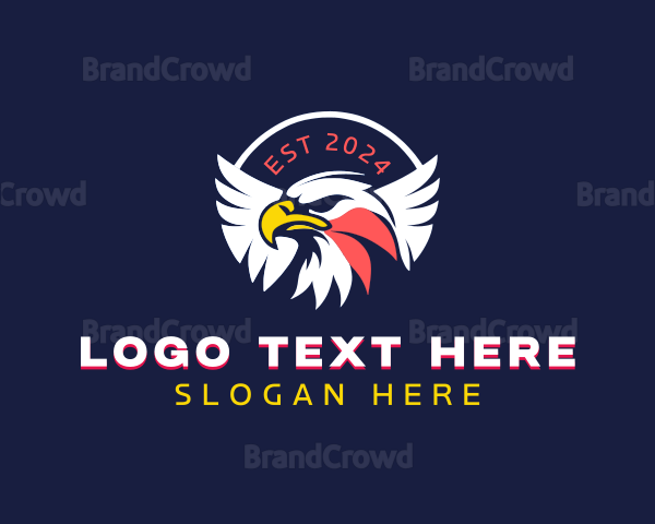 Patriotic Eagle Bird Logo