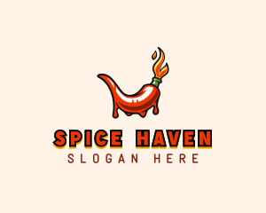 Flame Hot Chili  logo design