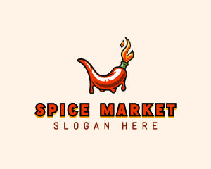 Flame Hot Chili  logo design