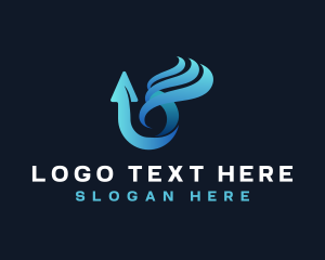 Elevation - Arrow Wind Circulation logo design