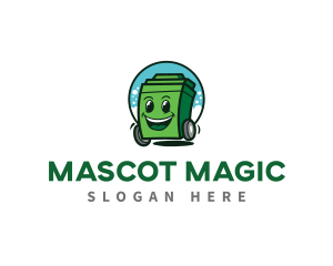 Mascot - Trash Bin Mascot logo design