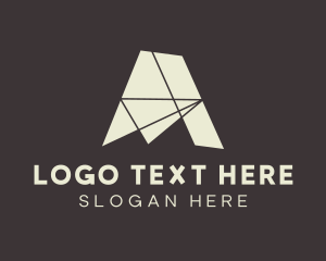Monochrome - Abstract Architect Letter A logo design