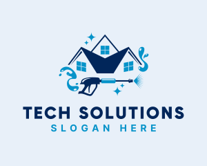 Hygiene - Home Sanitation Housekeeping logo design
