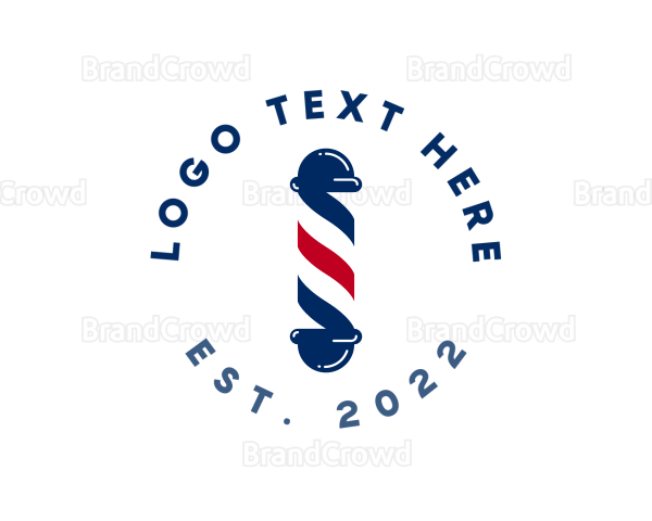 Barber Pole Hairdresser Logo