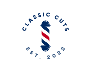 Barber Pole Hairdresser logo design