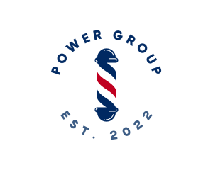 Haircut - Barber Pole Hairdresser logo design