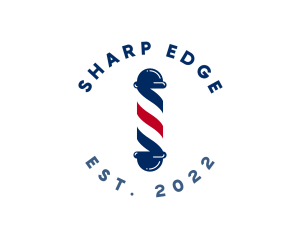 Cut - Barber Pole Hairdresser logo design