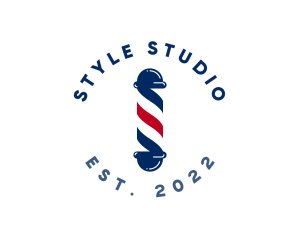 Barber Pole Hairdresser logo design