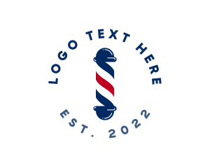 Barber - Barber Pole Hairdresser logo design