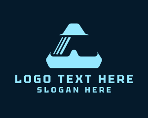 Negative Space - VR Goggle Gadget logo design