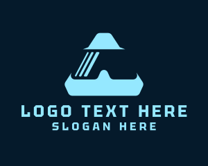 Triangle - VR Goggle Gadget logo design