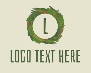 Tropical - Summer Tropical Wreath Letter logo design