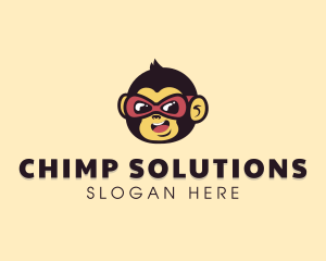 Monkey Cool Glasses logo design