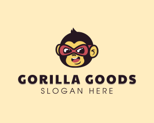 Monkey Cool Glasses logo design