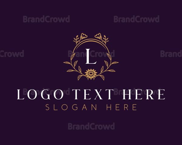 Floral Frame Decoration Logo