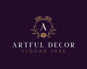 Floral Frame Decoration logo design