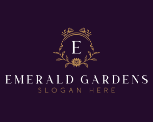 Floral Frame Decoration logo design