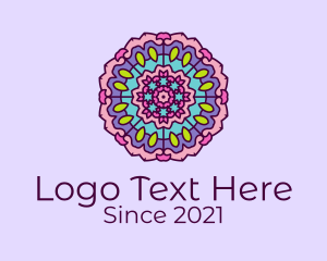 Multicolor - Floral Prism Mandala logo design