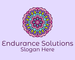 Floral Prism Mandala  Logo