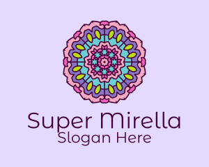 Floral Prism Mandala  Logo