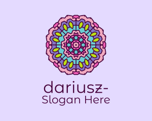 Floral Prism Mandala  Logo