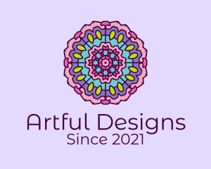 Floral Prism Mandala  logo design