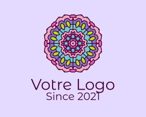 Floral Prism Mandala  logo design
