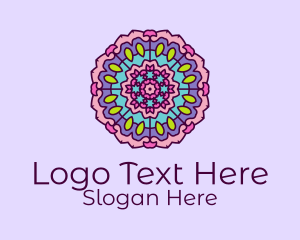 Floral Prism Mandala  Logo