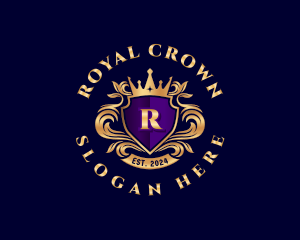 Crown Heraldry Crest logo design