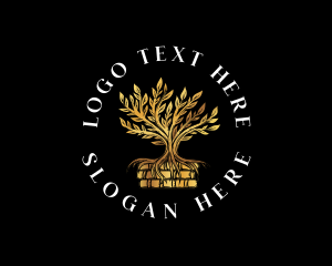 Library - Classic Tree Book logo design