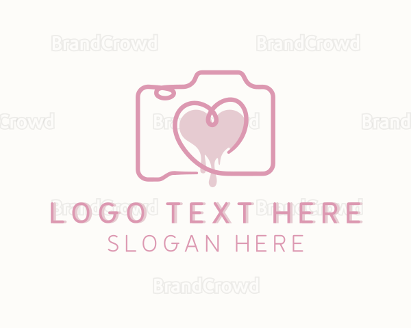 Heart Photo Camera Logo