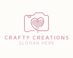 Hobby - Heart Photo Camera logo design