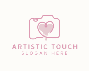 Heart Photo Camera logo design