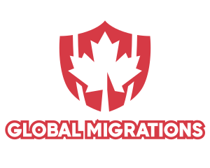 Red Canada Shield logo design